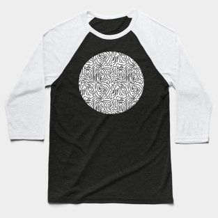 Black Ball Pen Doodling (Doodle Dash) Baseball T-Shirt